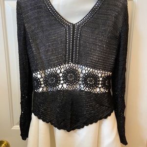 Crochet knit top